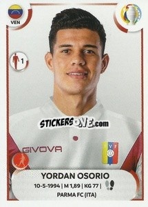 Sticker Yordan Osorio - CONMEBOL Copa América 2021
 n. VEN13 - Panini