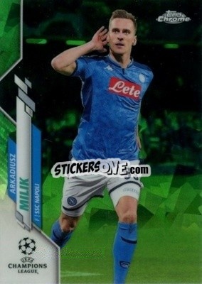 Sticker Arkadiusz Milik - UEFA Champions League Chrome 2019-2020. Sapphire Edition
 - Topps