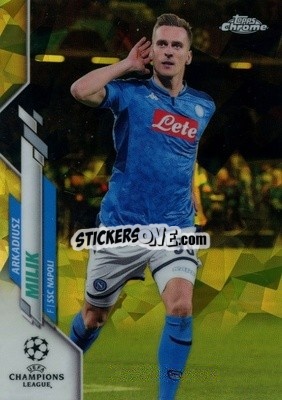 Sticker Arkadiusz Milik - UEFA Champions League Chrome 2019-2020. Sapphire Edition
 - Topps