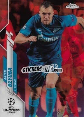 Sticker Artem Dzyuba - UEFA Champions League Chrome 2019-2020. Sapphire Edition
 - Topps