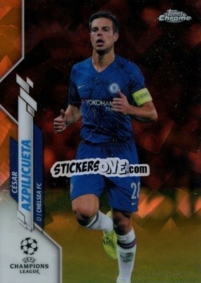 Sticker César Azpilicueta - UEFA Champions League Chrome 2019-2020. Sapphire Edition
 n. 37os - Topps