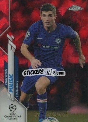 Sticker Christian Pulisic - UEFA Champions League Chrome 2019-2020. Sapphire Edition
 n. 47rs - Topps