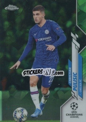 Sticker Christian Pulisic - UEFA Champions League Chrome 2019-2020. Sapphire Edition
 n. 47V-grs - Topps