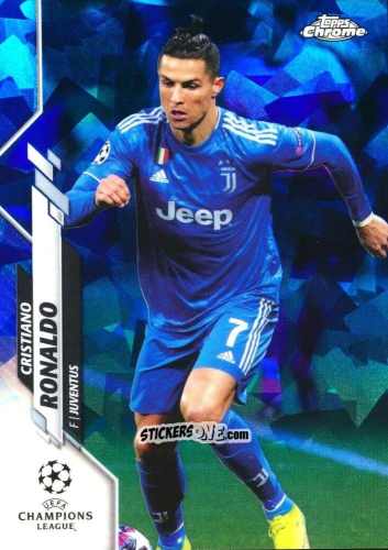 Sticker Cristiano Ronaldo - UEFA Champions League Chrome 2019-2020. Sapphire Edition
 n. 100 - Topps