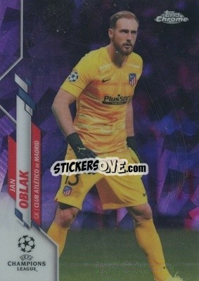 Sticker Jan Oblak - UEFA Champions League Chrome 2019-2020. Sapphire Edition
 n. 81ps - Topps