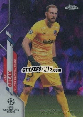 Sticker Jan Oblak - UEFA Champions League Chrome 2019-2020. Sapphire Edition
 - Topps