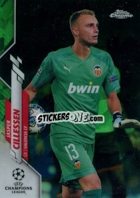 Sticker Jasper Cillessen - UEFA Champions League Chrome 2019-2020. Sapphire Edition
 n. 62grs - Topps