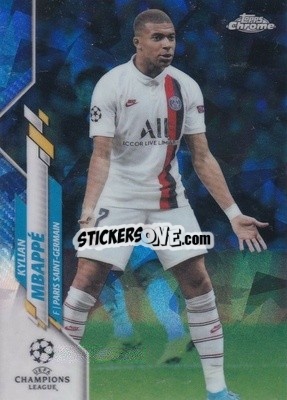 Sticker Kylian Mbappé - UEFA Champions League Chrome 2019-2020. Sapphire Edition
 n. 26 - Topps