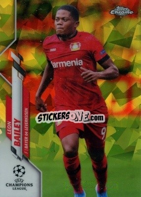 Sticker Leon Bailey - UEFA Champions League Chrome 2019-2020. Sapphire Edition
 - Topps