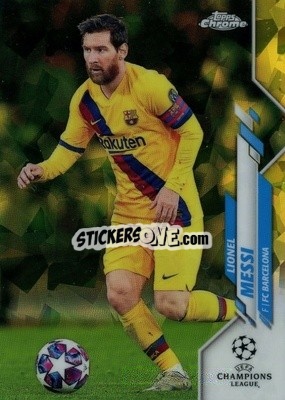 Sticker Lionel Messi - UEFA Champions League Chrome 2019-2020. Sapphire Edition
 n. 1V-ys - Topps