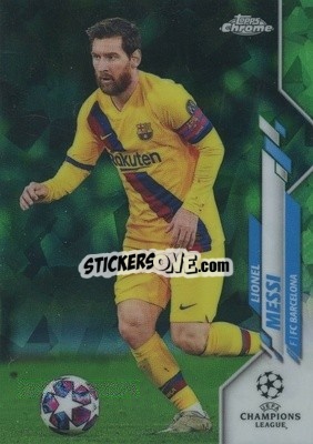 Sticker Lionel Messi - UEFA Champions League Chrome 2019-2020. Sapphire Edition
 n. 1V-grs - Topps