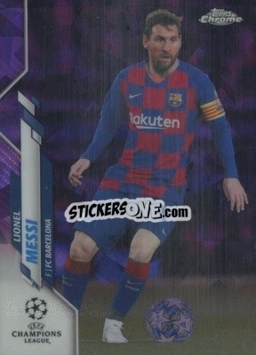 Sticker Lionel Messi - UEFA Champions League Chrome 2019-2020. Sapphire Edition
 n. 1ps - Topps