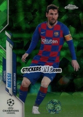 Sticker Lionel Messi - UEFA Champions League Chrome 2019-2020. Sapphire Edition
 n. 1grs - Topps