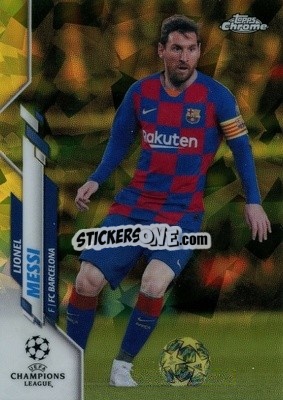 Sticker Lionel Messi - UEFA Champions League Chrome 2019-2020. Sapphire Edition
 n. 1ys - Topps