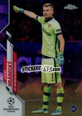 Sticker Lukas Hradecky - UEFA Champions League Chrome 2019-2020. Sapphire Edition
 n. 49ps - Topps