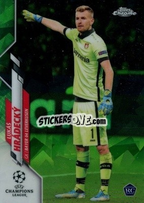 Sticker Lukas Hradecky - UEFA Champions League Chrome 2019-2020. Sapphire Edition
 n. 49grs - Topps