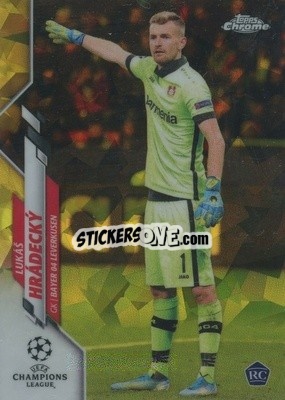 Sticker Lukas Hradecky - UEFA Champions League Chrome 2019-2020. Sapphire Edition
 n. 49ys - Topps