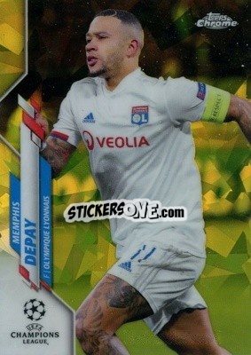 Sticker Memphis Depay - UEFA Champions League Chrome 2019-2020. Sapphire Edition
 n. 94ys - Topps