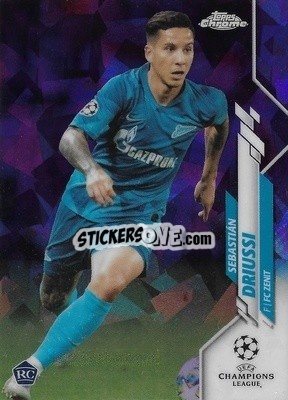 Sticker Sebastian Driussi - UEFA Champions League Chrome 2019-2020. Sapphire Edition
 n. 60ps - Topps
