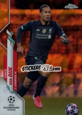 Sticker Virgil van Dijk - UEFA Champions League Chrome 2019-2020. Sapphire Edition
 - Topps