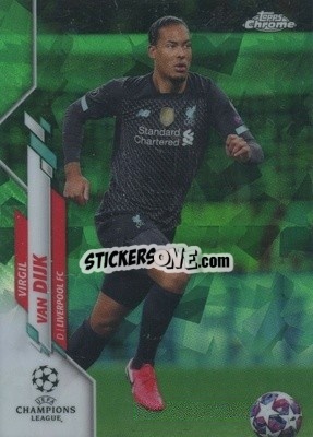 Sticker Virgil van Dijk - UEFA Champions League Chrome 2019-2020. Sapphire Edition
 n. 50V-grs - Topps