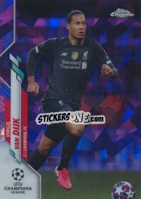 Sticker Virgil van Dijk - UEFA Champions League Chrome 2019-2020. Sapphire Edition
 - Topps