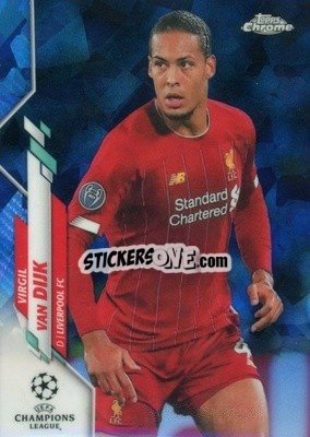 Sticker Virgil van Dijk - UEFA Champions League Chrome 2019-2020. Sapphire Edition
 n. 50 - Topps