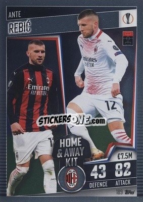 Figurina Ante Rebic - Match Attax 101. Season 2020-2021
 - Topps