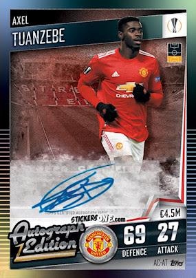 Figurina Axel Tuanzebe - Match Attax 101. Season 2020-2021
 n. AC-AT - Topps