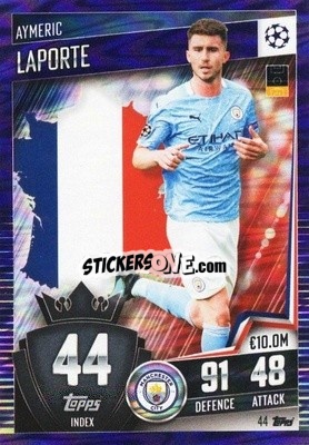 Sticker Aymeric Laporte - Match Attax 101. Season 2020-2021
 n. 44p - Topps