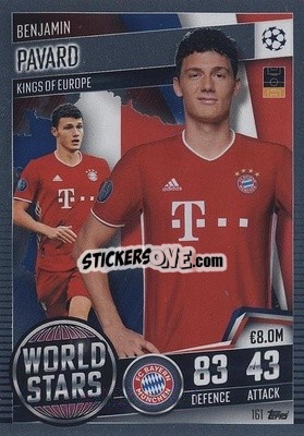 Sticker Benjamin Pavard - Match Attax 101. Season 2020-2021
 n. 161 - Topps