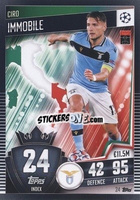 Sticker Ciro Immobile - Match Attax 101. Season 2020-2021
 n. 24 - Topps