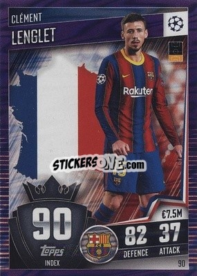 Cromo Clement Lenglet - Match Attax 101. Season 2020-2021
 - Topps