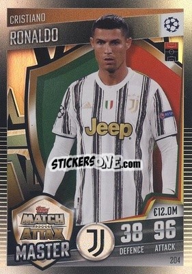 Sticker Cristiano Ronaldo - Match Attax 101. Season 2020-2021
 n. 204 - Topps