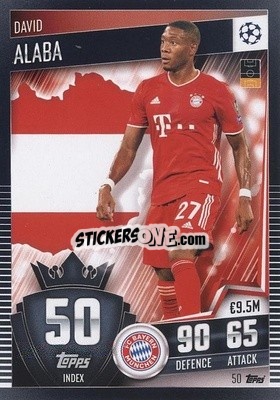 Sticker David Alaba - Match Attax 101. Season 2020-2021
 n. 50 - Topps
