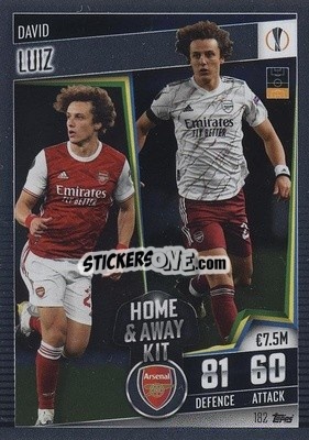 Sticker David Luiz - Match Attax 101. Season 2020-2021
 n. 182 - Topps