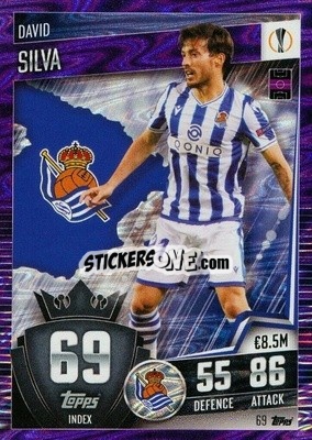 Sticker David Silva - Match Attax 101. Season 2020-2021
 n. 69p - Topps