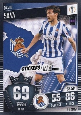 Sticker David Silva - Match Attax 101. Season 2020-2021
 n. 69 - Topps