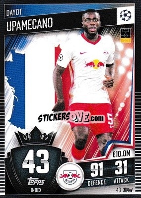 Sticker Dayot Upamecano - Match Attax 101. Season 2020-2021
 n. 43 - Topps