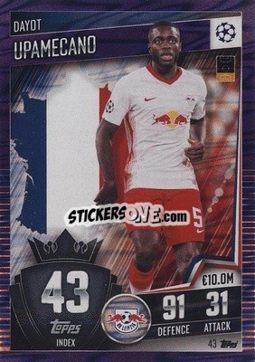 Sticker Dayot Upamecano - Match Attax 101. Season 2020-2021
 n. 43p - Topps