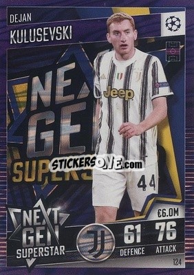 Sticker Dejan Kulusevski - Match Attax 101. Season 2020-2021
 - Topps