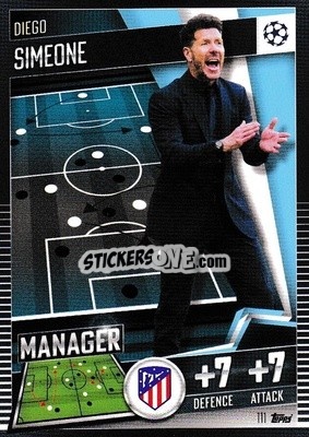 Sticker Diego Simeone - Match Attax 101. Season 2020-2021
 - Topps