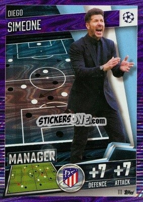 Sticker Diego Simeone - Match Attax 101. Season 2020-2021
 n. 111p - Topps