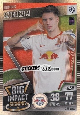 Sticker Dominik Szoboszlai - Match Attax 101. Season 2020-2021
 n. 221 - Topps