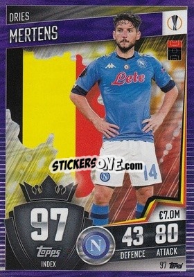 Sticker Dries Mertens - Match Attax 101. Season 2020-2021
 n. 97p - Topps