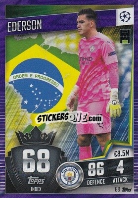 Sticker Ederson - Match Attax 101. Season 2020-2021
 n. 68p - Topps