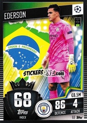 Sticker Ederson - Match Attax 101. Season 2020-2021
 n. 68 - Topps