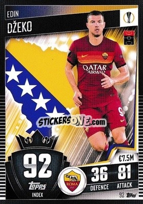 Sticker Edin Dzeko - Match Attax 101. Season 2020-2021
 - Topps