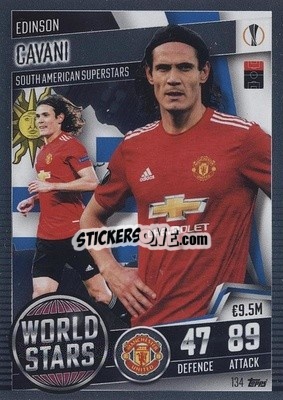 Sticker Edinson Cavani - Match Attax 101. Season 2020-2021
 n. 134 - Topps