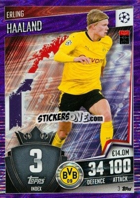 Sticker Erling Haaland - Match Attax 101. Season 2020-2021
 - Topps